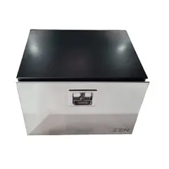 GENERICO - Caja Metalica Plateada Cromada De 108Lts