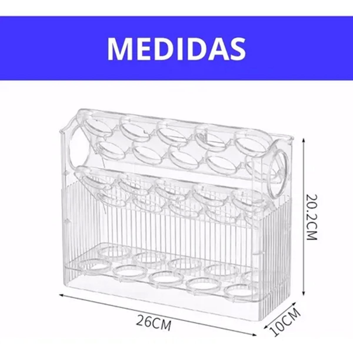 GENERICO - Organizador De Huevos Caja Para 30 Und Huevera Portahuevos