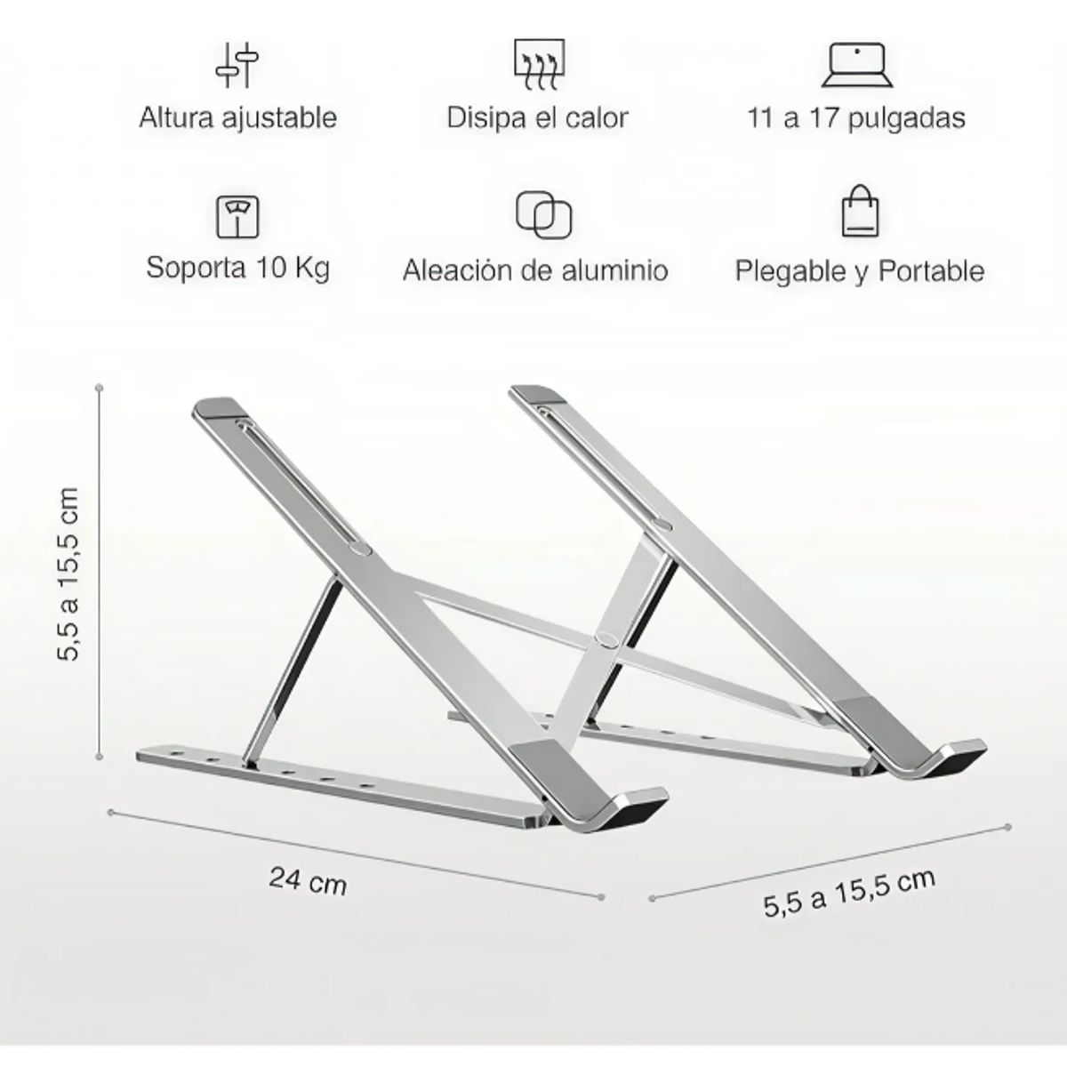 GENERICO - Soporte Base Para Notebook Portátil De Aluminio