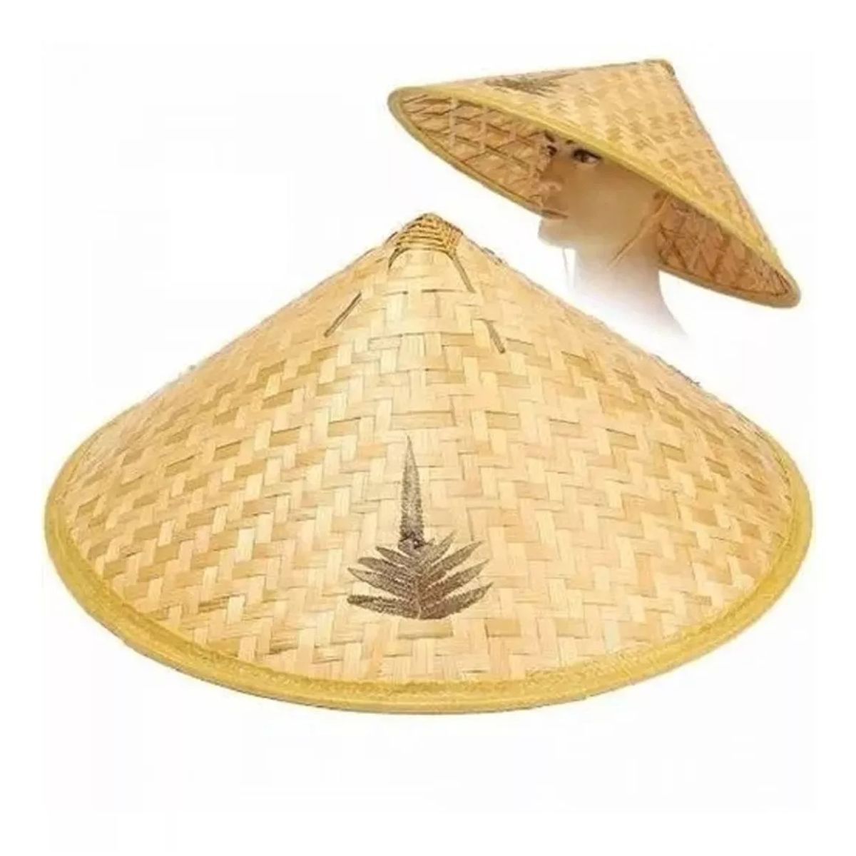 NO LOGO - Sombrero Gorro Tradicional Bambu Chino Verano