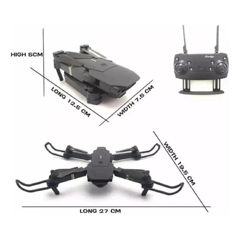GENERICO - Drone Generico Pro 4k Mini Wi-fi Bateria Negro