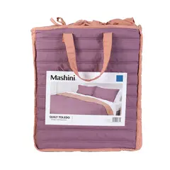 MASHINI - Quilt Microfibra 2 Plazas Toledo Bicolor