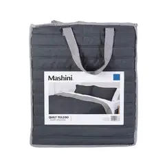 MASHINI - Quilt Microfibra 2 Plazas Toledo Bicolor