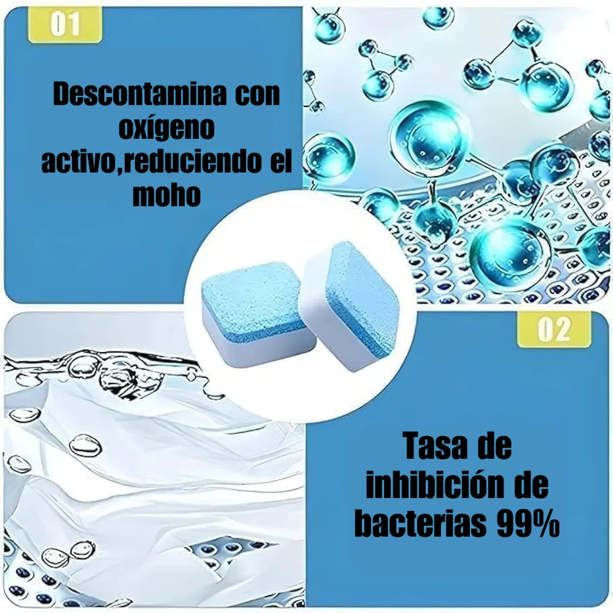 MOVI - SET 12 PASTILLAS PARA LIMPIAR LAVADORA