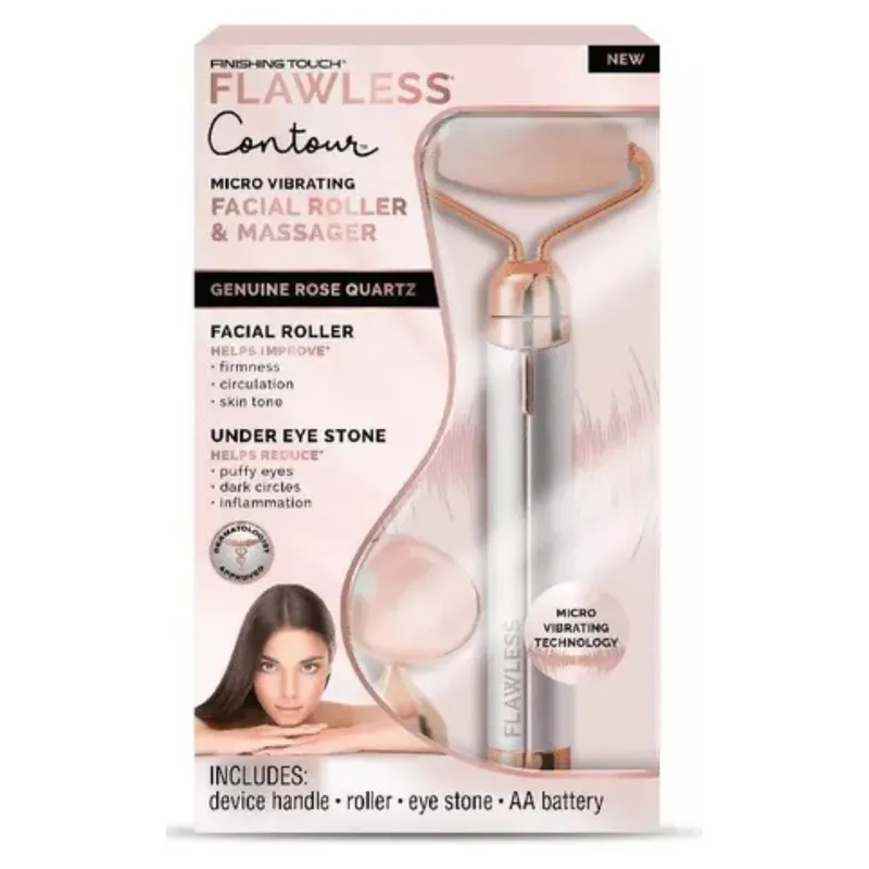 GENERICO - Rodillo Cuarzo Rosa Para Masaje Facial