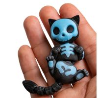 Figura Articulada - Gato Esqueleto AZUL