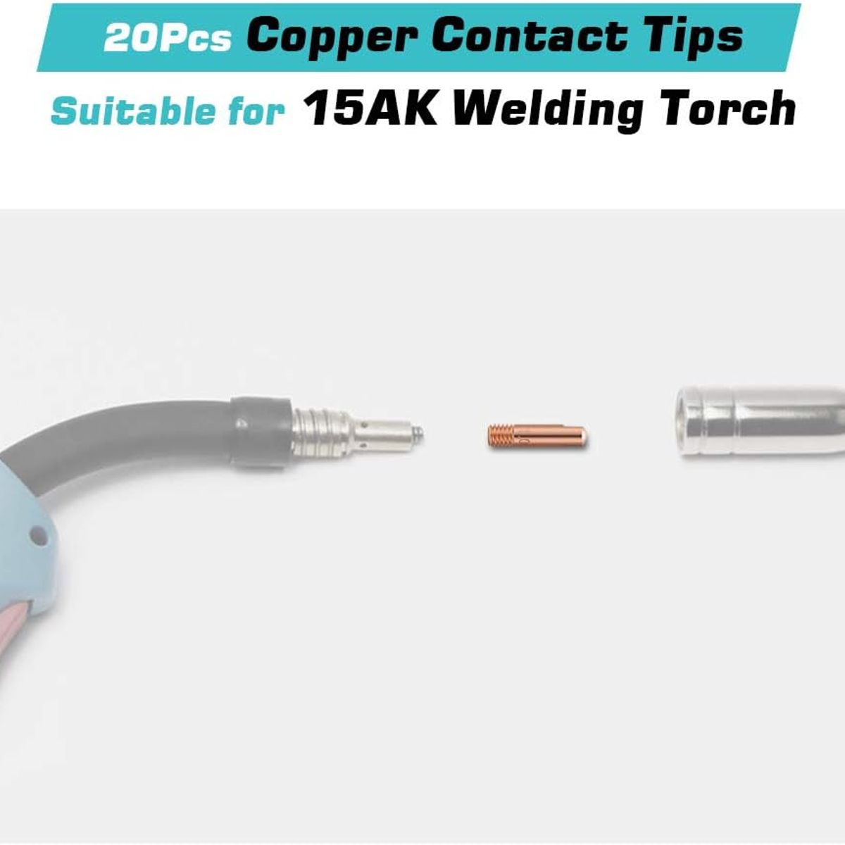 KUANGYE - 20p Punta Boquillas Soldadura Para Mig Mag 1mm Contacto