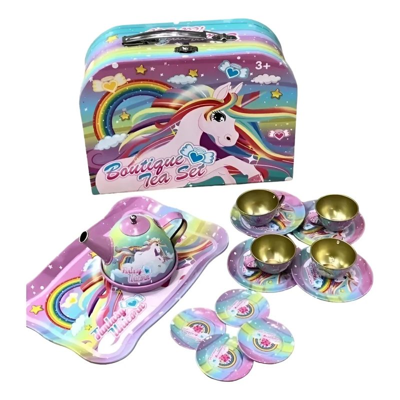 BESTOYS - Juguete Niña Set De Tazas Metalicas De Unicornio