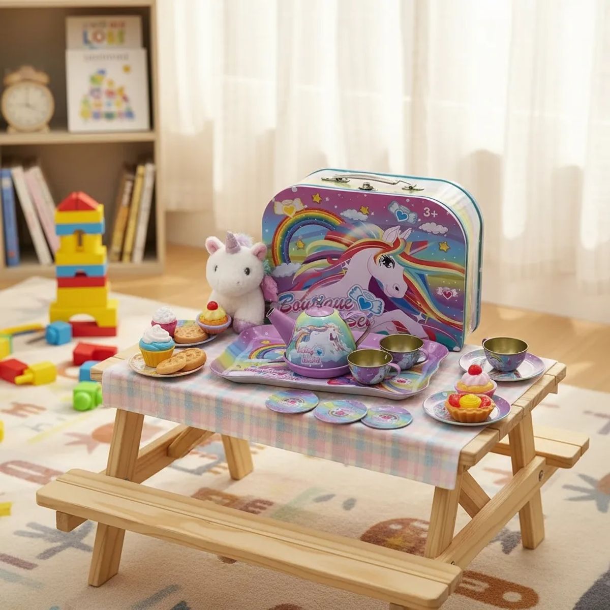 BESTOYS - Juguete Niña Set De Tazas Metalicas De Unicornio