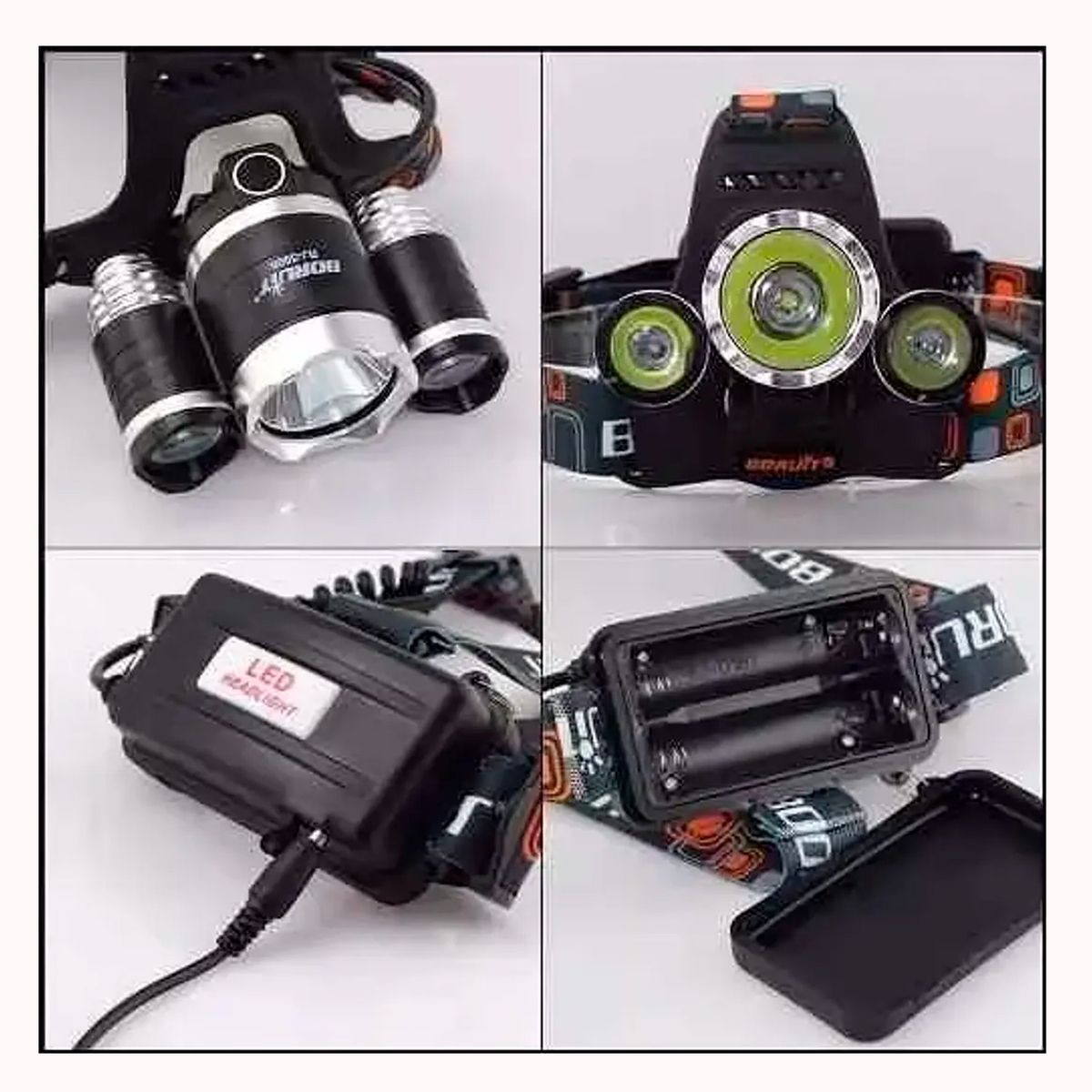 GENERICO - Linterna frontal 800 lúmenes led minero