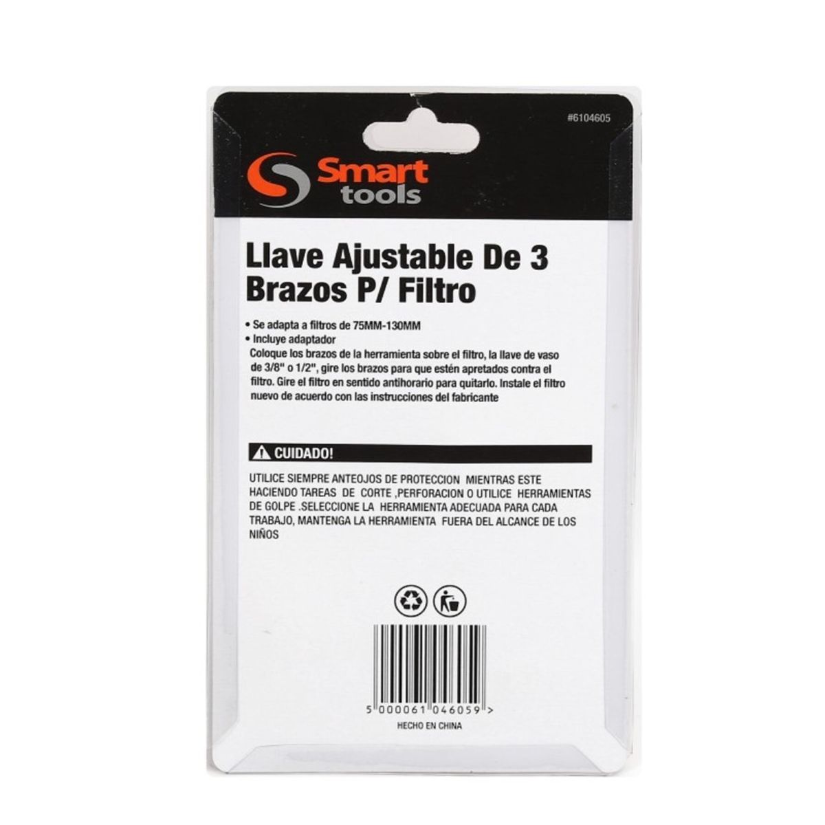 SMART TOOLS - Llave Tipo Araña Para Filtro De Aceite 75-130 Mm