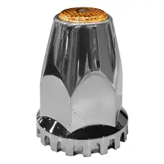 GOTEK - TAPA TUERCA CROMADA 32-33 MM - PUNTA AMBAR-CON HILO