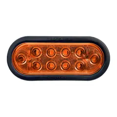TRO GRIM - FOCO LATERAL LED OVALADO AMBAR 12 Y 24 VOLTS