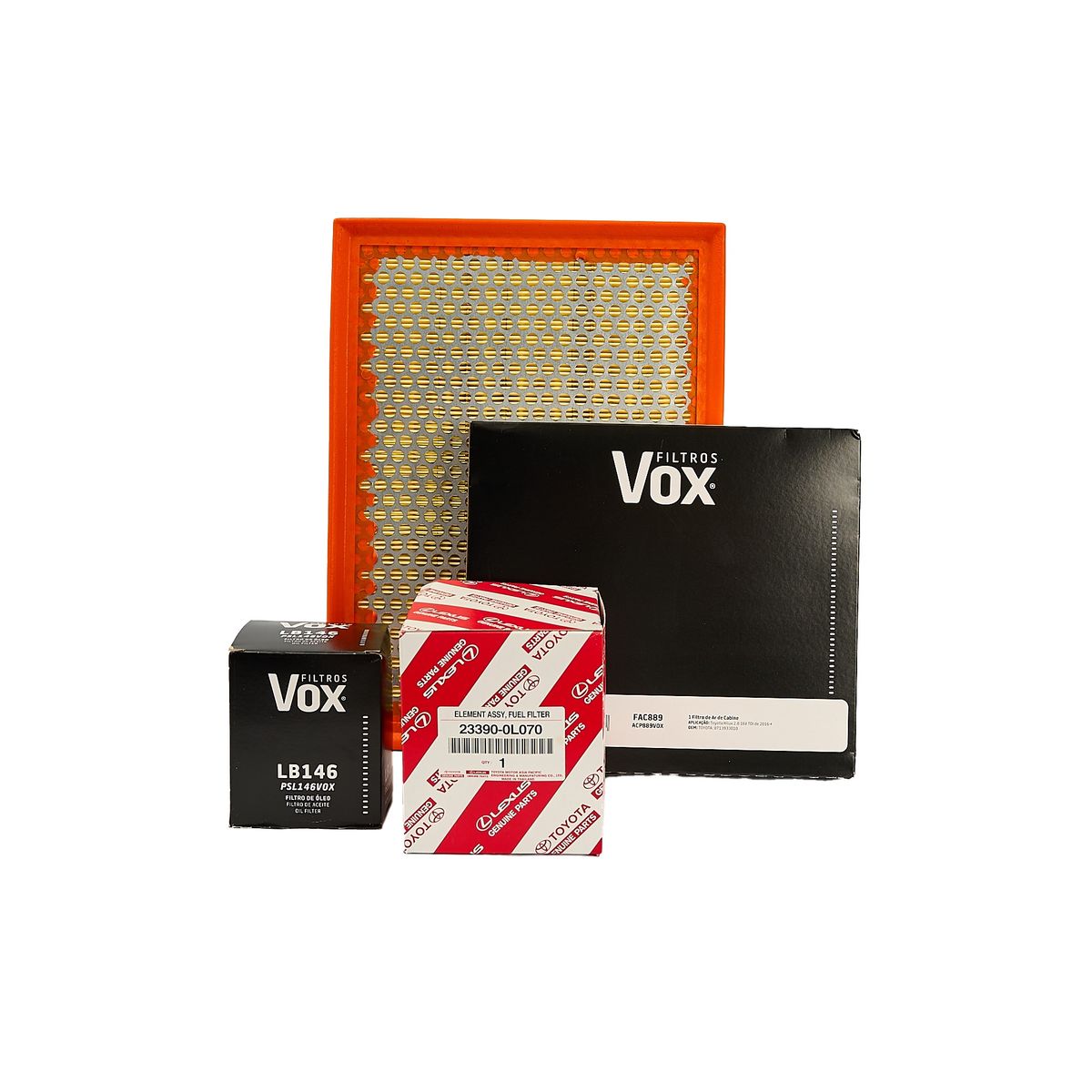 GENERICO - Kit Filtros Toyota Hilux 2.4 2.8