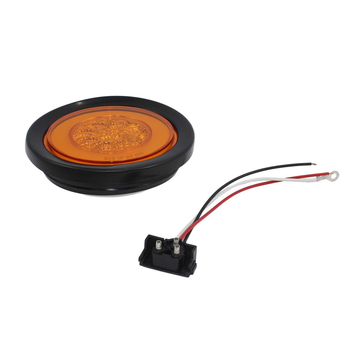GOTEK - FOCO TRASERO 4 PULG AMBAR LED BI-VOLTS TIPO HALO
