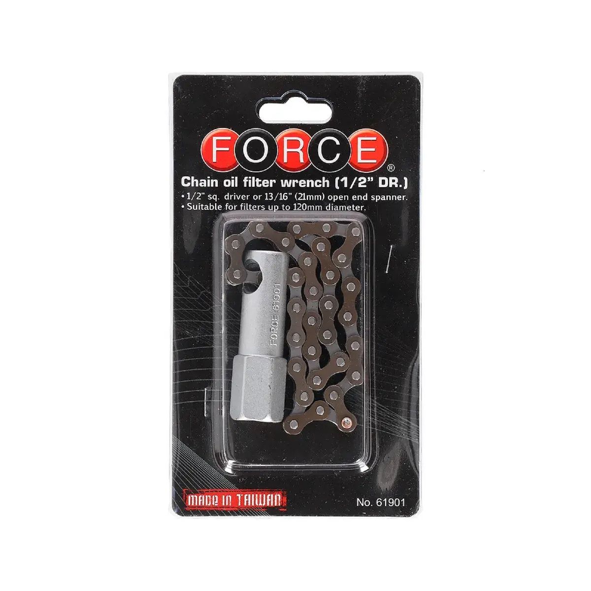 FORCE - Llave Cadena Para Filtro De Aceite Toma 1/2 PuLG
