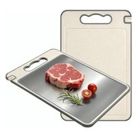 Tabla De Cortar Doble Cara Con Acero Inoxidable