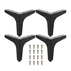 ATURE - Juego De 4 Patas Para Sofá De 15 Cm En Negro Mate