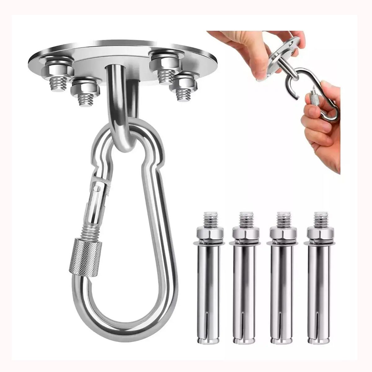 GENERICO - Ganchos de techo de suspensión para hamaca yoga y lamparas.