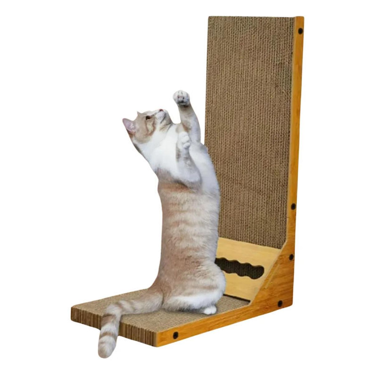 ATURE - Rascador Para Gatos De Madera En Forma De L No Se Descascari