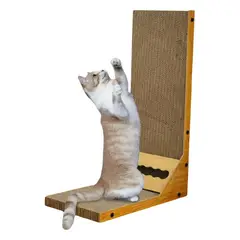 ATURE - Rascador Para Gatos De Madera En Forma De L No Se Descascari