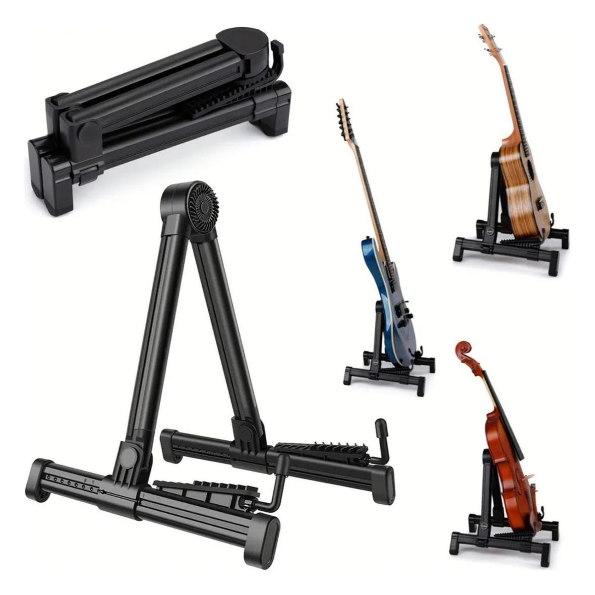 ATURE - Soporte Multifunción Plegable Para Guitarra Bajo Y Violín