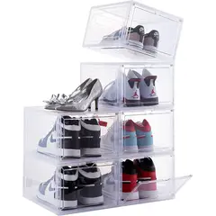 KUANGYE - Zapatos Apilables Cajas Organizadoras Plastico 2 Pcs