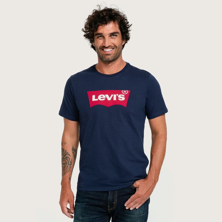 Polera Hombre Manga Corta Azul
