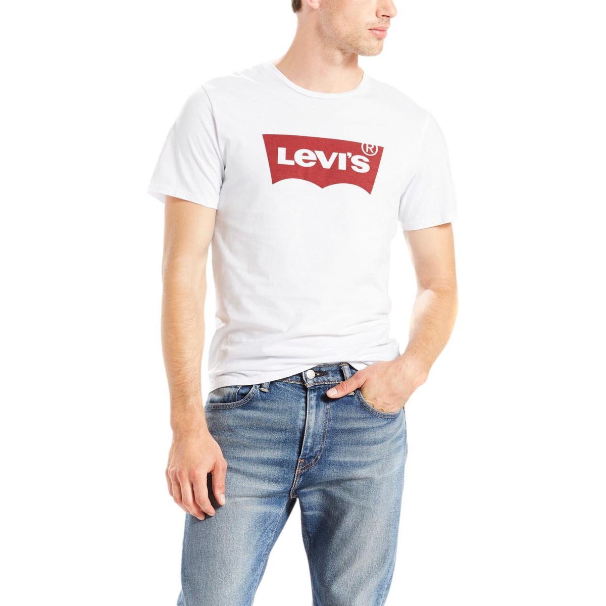 LEVIS - Polera Hombre Manga Corta Blanco Levis