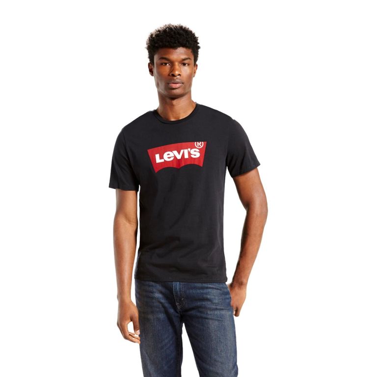 Polera Hombre Manga Corta Negro