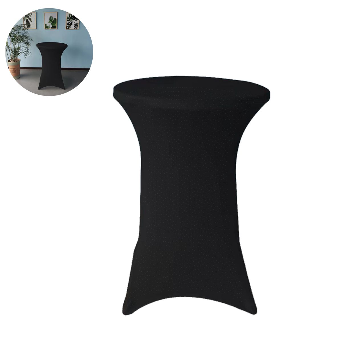 KINDA NICE - Funda Mantel Tela Spandex Redondo 80x110cm Evento Hogarútil