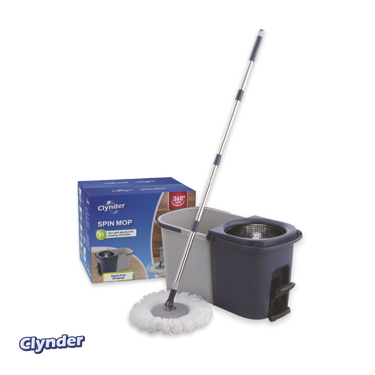 CLYNDER - Set Mopa Giratoria Balde Escurridor Con Pedal Clynder Kiosclub