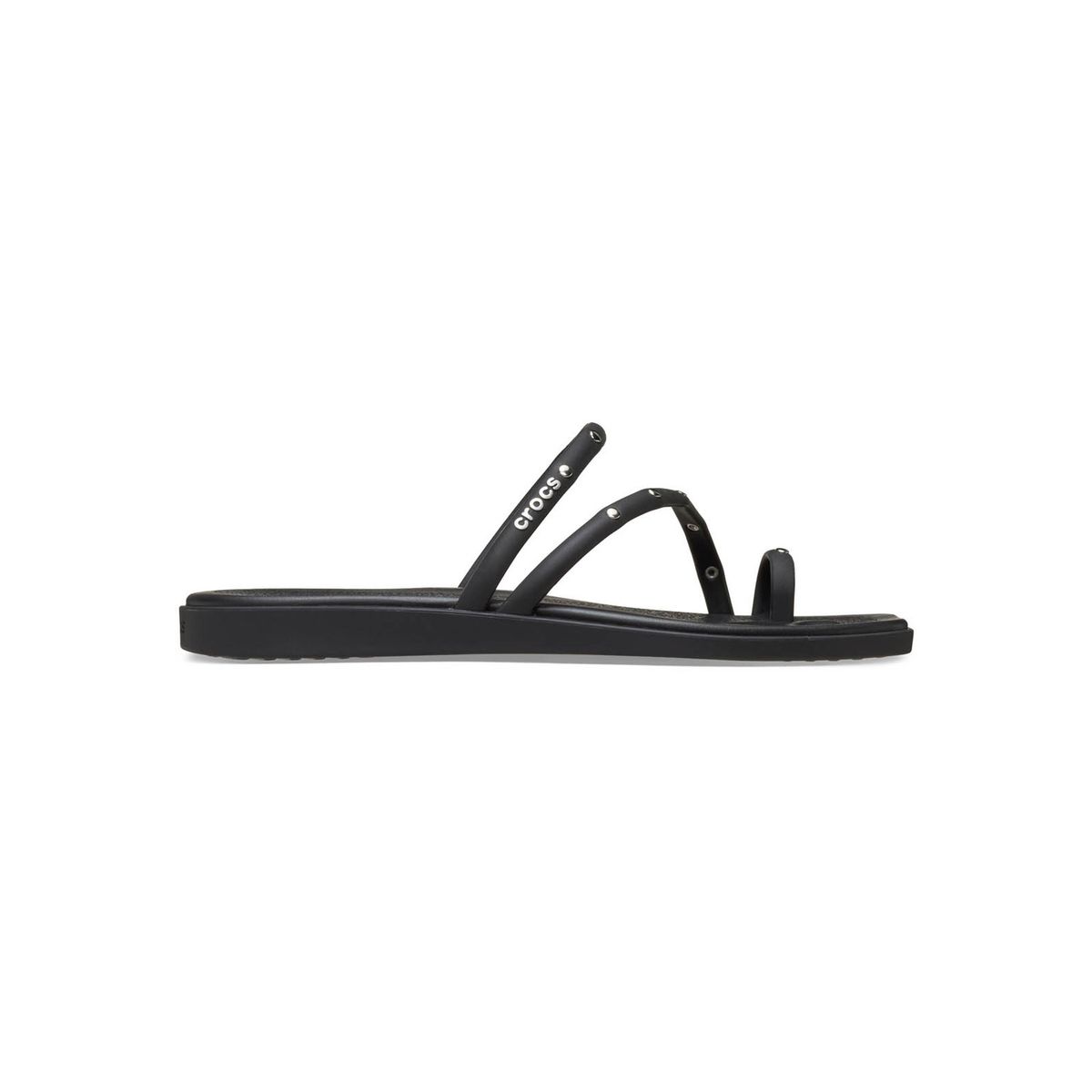CROCS - Sandalia Mujer Miami Toe Loop Sandal Negro CROCS