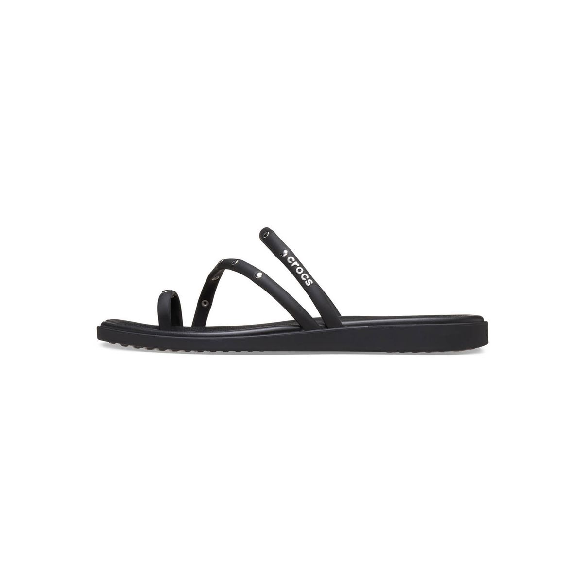 CROCS - Sandalia Mujer Miami Toe Loop Sandal Negro CROCS