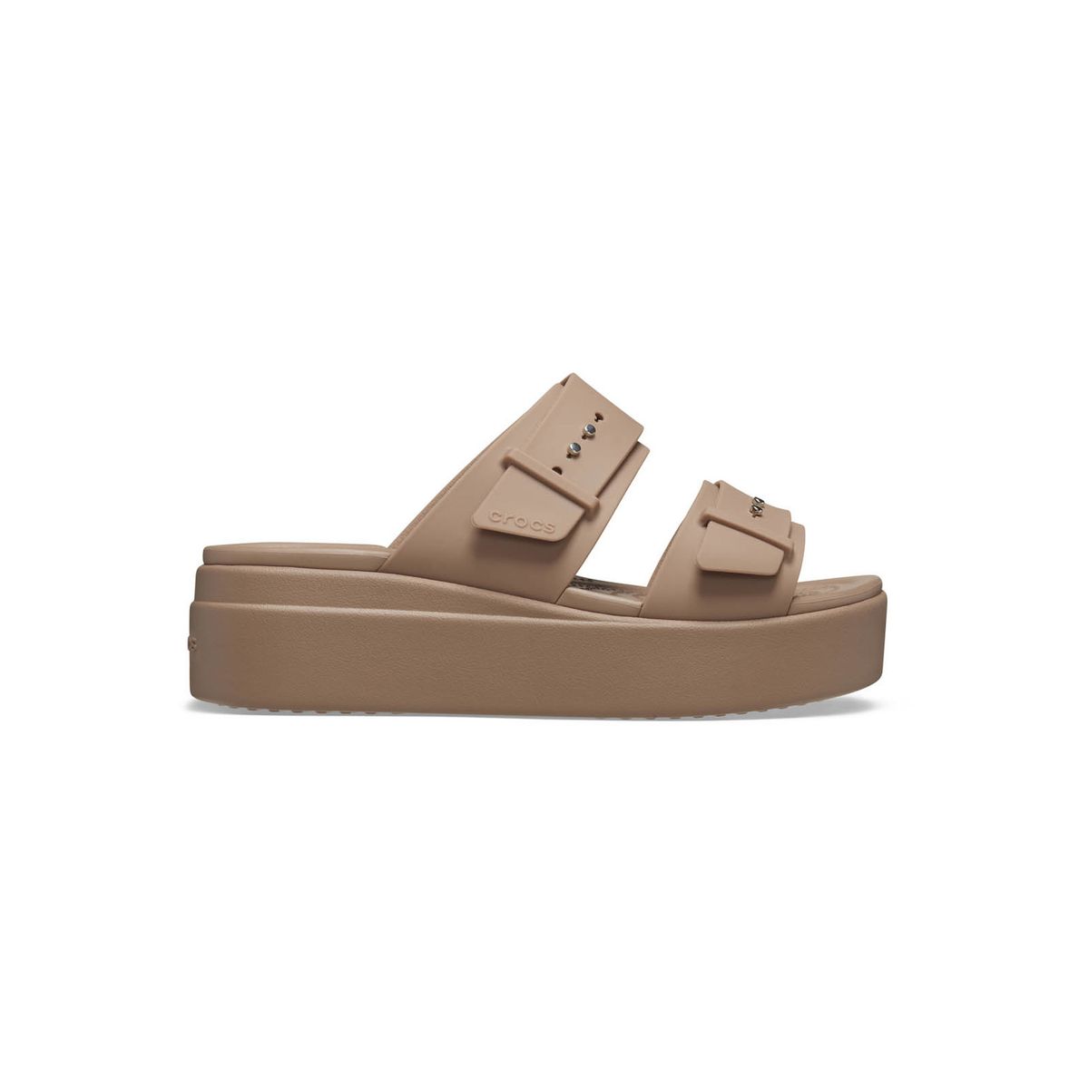 CROCS - Sandalia Mujer Plataforma Brooklyn Buckle Café CROCS
