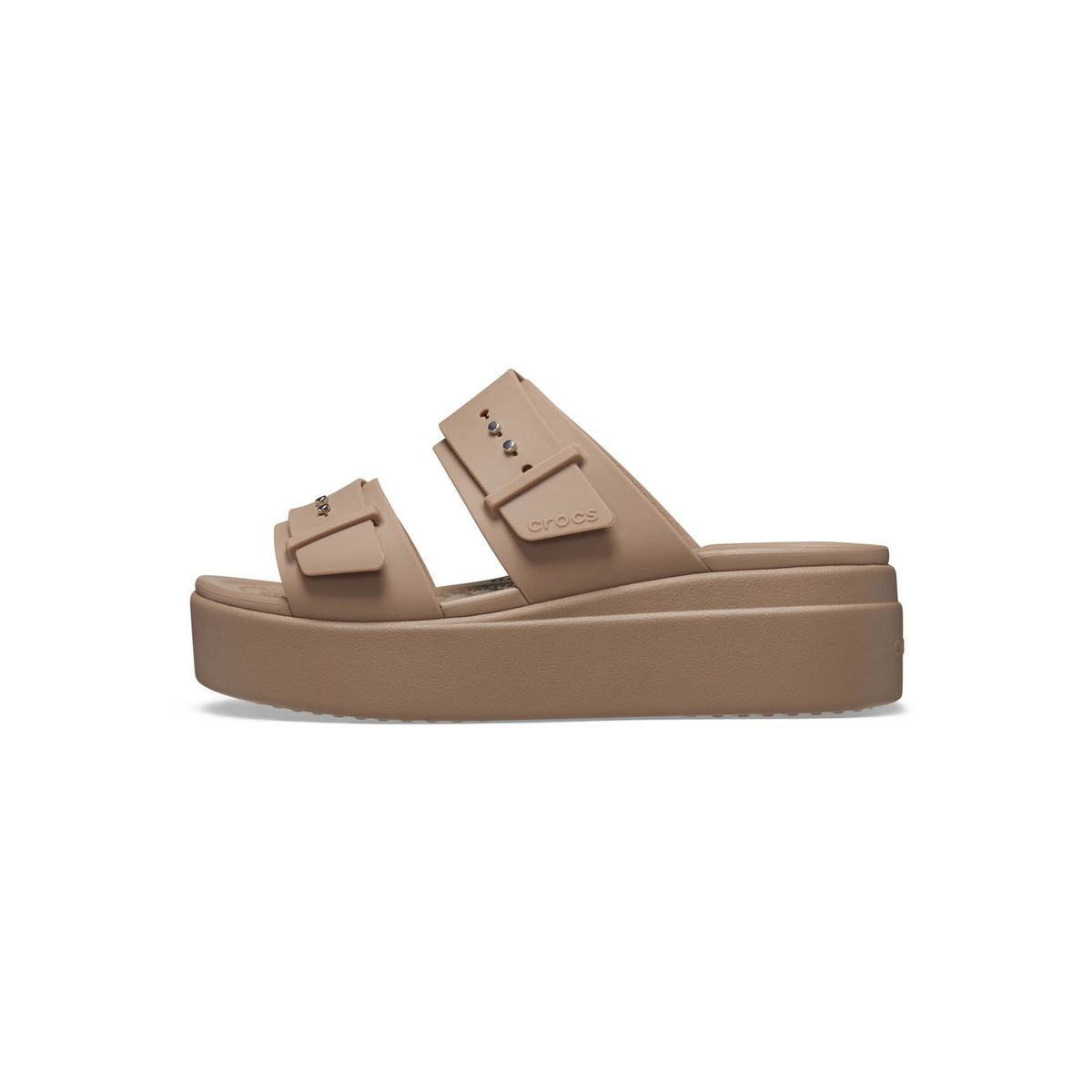 CROCS - Sandalia Mujer Plataforma Brooklyn Buckle Café CROCS