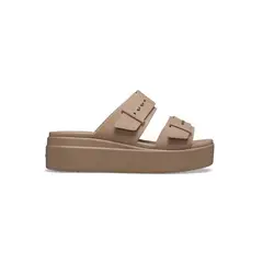 CROCS - Sandalia Mujer Plataforma Brooklyn Buckle Café
