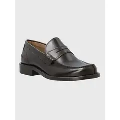 HUSH PUPPIES - Mocasin Italiano Hombre Cuero Café Oscuro