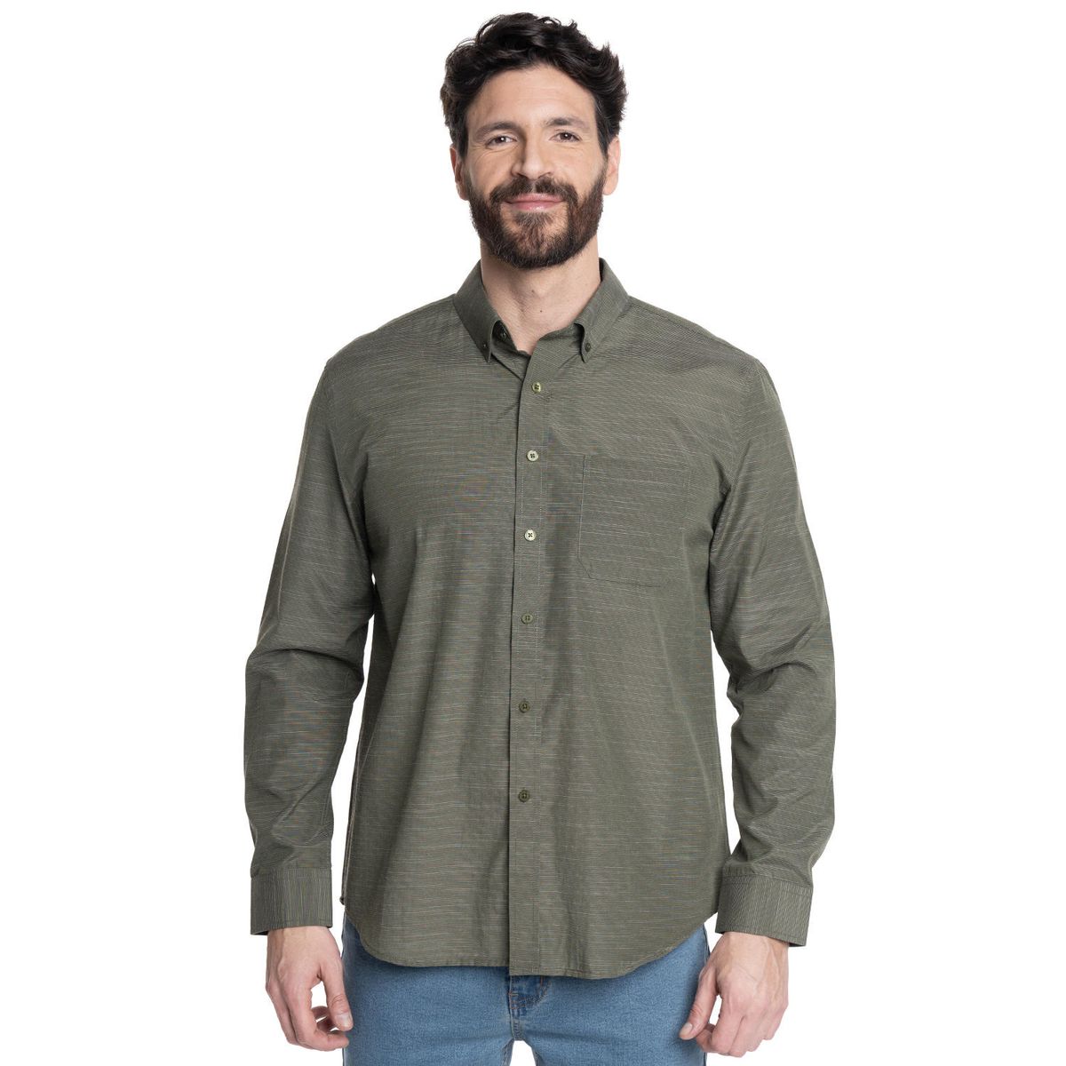 KOTTING - CAMISA HOMBRE CUELLO SEMI ITALIANO BOLSILLO PECHO