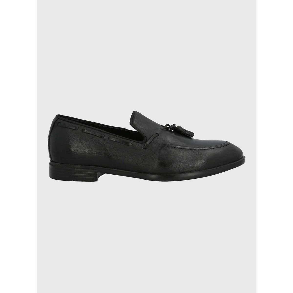 HUSH PUPPIES - Mocasin Italiano Hombre Cuero Abete Negro HUSH PUPPIES