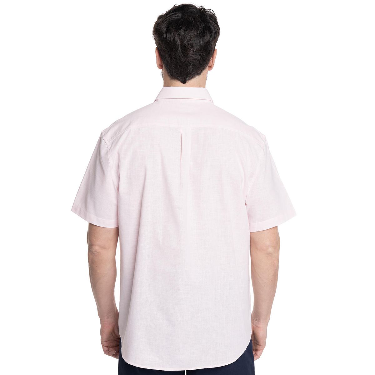 KOTTING - CAMISA HOMBRE MANGA CORTA SLUB LOOK LINO CUELLO SEMI ITALIANO