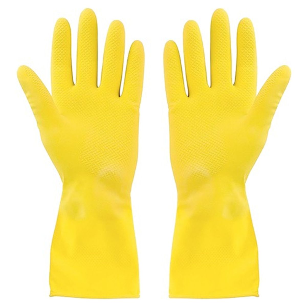 GENERICO - Pack 2 Par De Guantes De Aseo 100% Látex Amarillo Talla M
