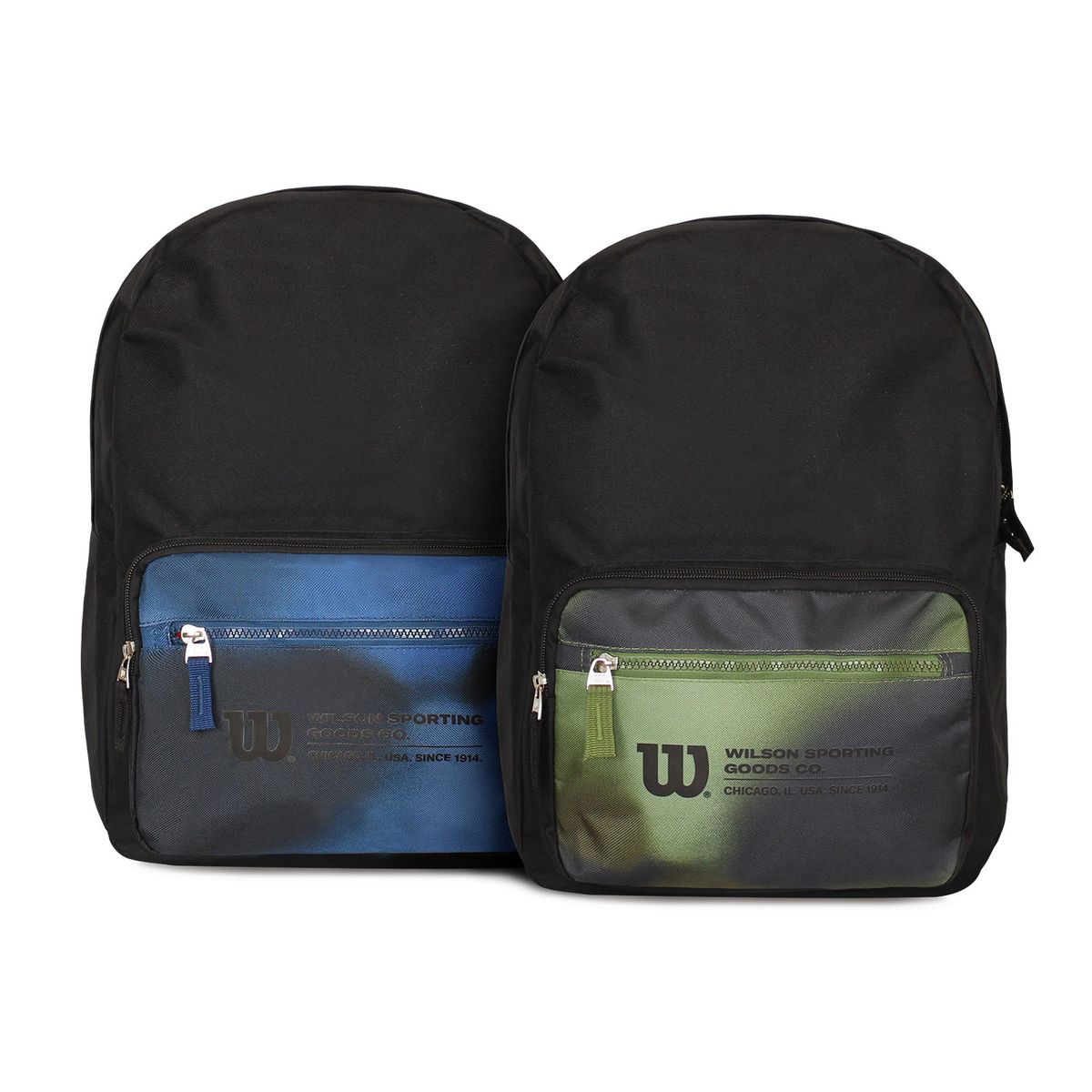 WILSON - Pack Wilson 2 Mochilas Portland verde y azul