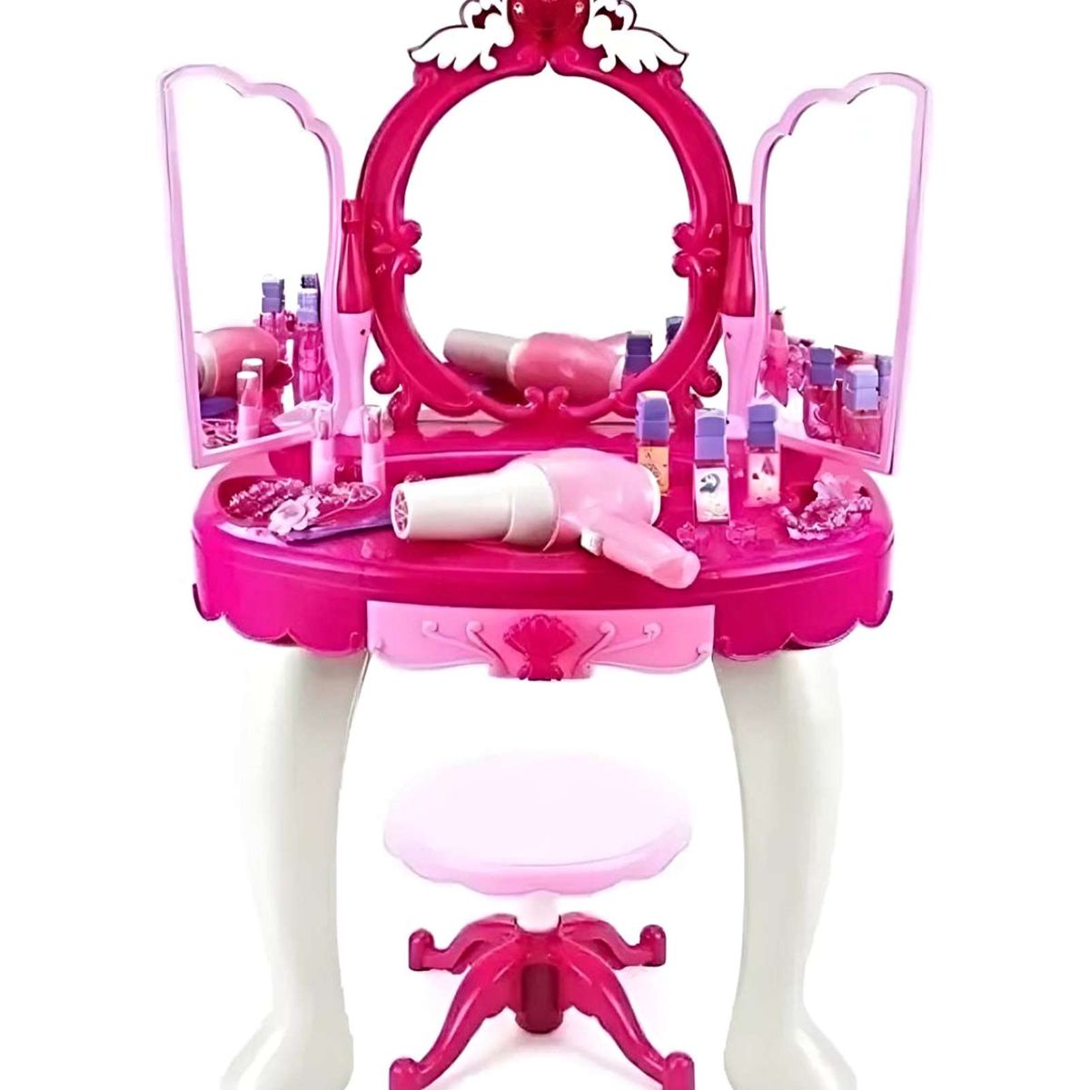 GENERICO - JUEGO SET PEINADORA DE BELLEZA ESPEJO MÁGICO INFANTIL