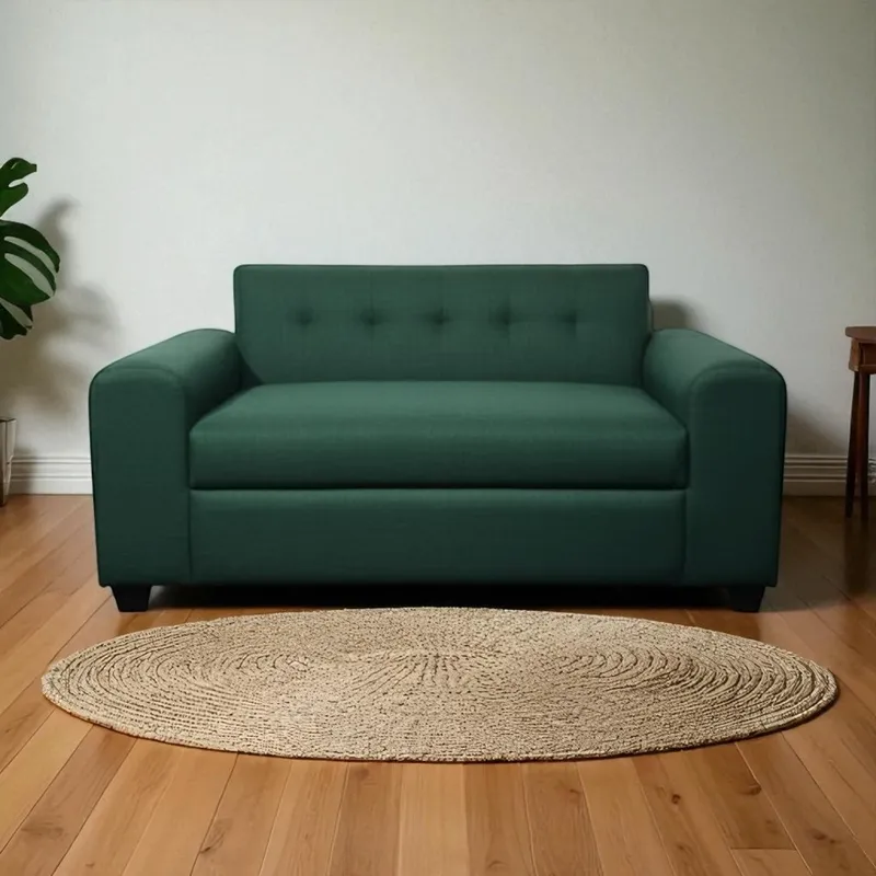 DISEÑOS VALESTRINI - SOFA DOS CUERPOS BRAZO REDONDO EN LINO