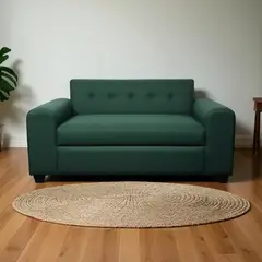 DISEÑOS VALESTRINI - SOFA DOS CUERPOS BRAZO REDONDO EN LINO