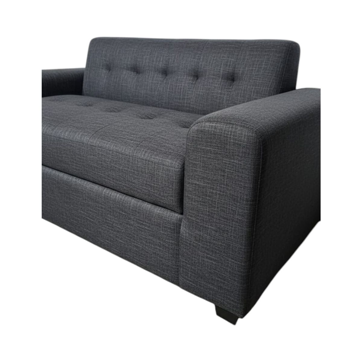 DISEÑOS VALESTRINI - SOFA DOS CUERPOS BRAZO REDONDO EN LINO