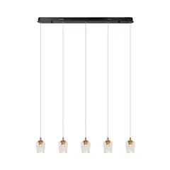 BOSCO - LAMPARA COLGANTE LINEAL BERLIANE 5 LUCES LED 2700K