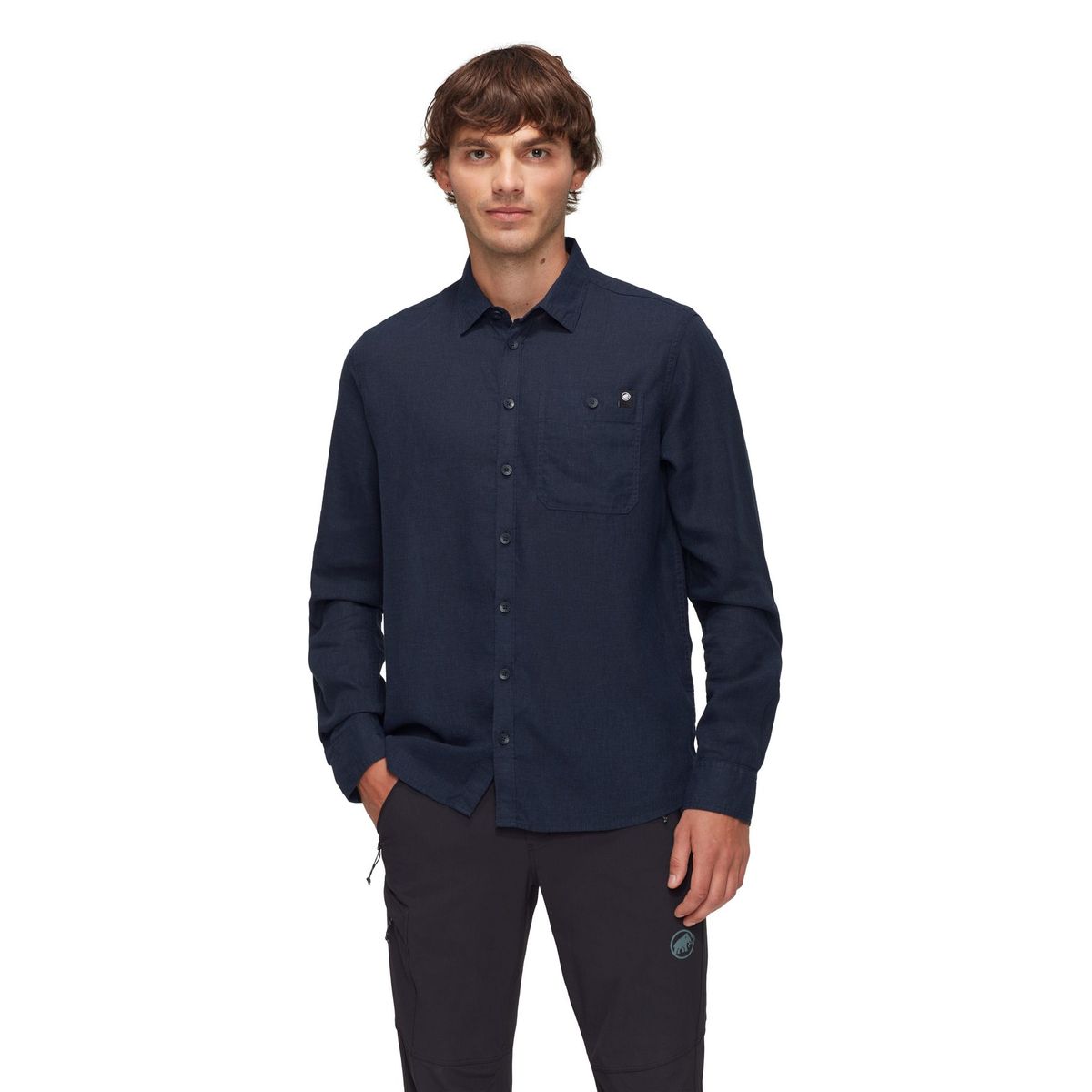 MAMMUT - Camisa Hombre Alvra Summer Longsleeve Azul Mammut