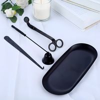 Set Herramientas Recortadora Dosificador 4 Piezas Para Velas Negro